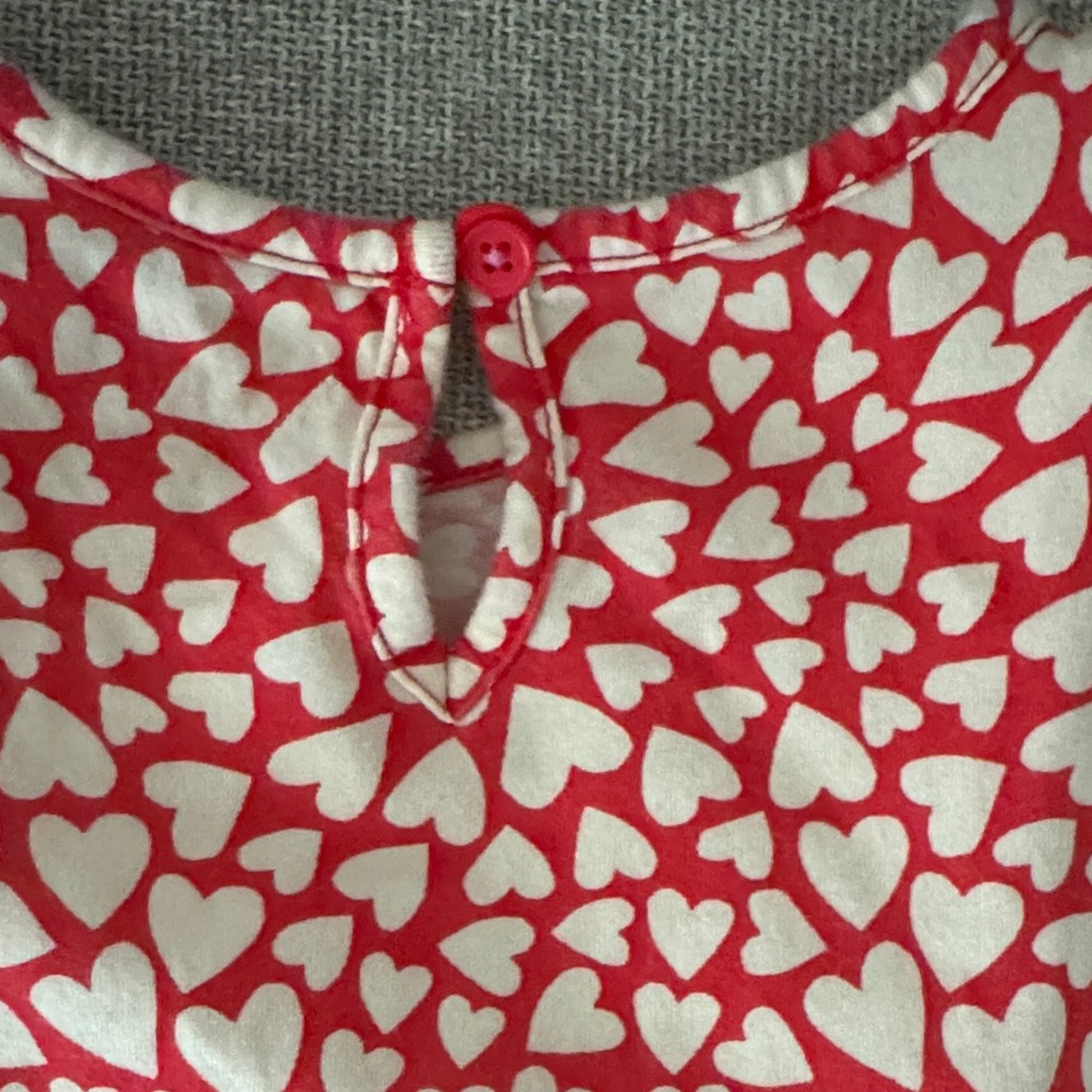 Mini Boden Red and White Heart Dress - Picture 3 of 3